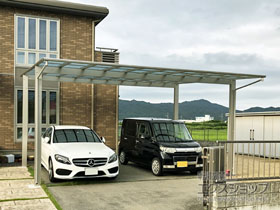 のカーポート エフルージュ ツイン 積雪〜20cm対応 施工例