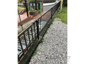 のフェンス・柵 ミエッタフェンス　防犯たて格子タイプ　自由柱施工 施工例