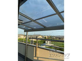 のバルコニー・ベランダ屋根 ソラリア F型 屋根タイプ 単体 積雪〜20cm対応 施工例