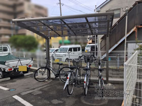 のサイクルポート・駐輪場 ネスカRミニ (ラウンドスタイル) 積雪〜20cm対応 施工例