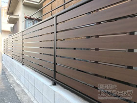 のフェンス・柵 モクアルフェンス 横板タイプ 自由柱施工 施工例