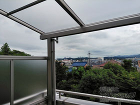 のバルコニー・ベランダ屋根 ソラリア F型 屋根タイプ 単体 積雪〜20cm対応 施工例