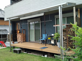 のテラス屋根 ソラリア F型 テラスタイプ 単体 積雪〜20cm対応 施工例