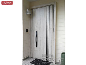 の玄関ドア リシェント玄関ドア3 断熱K4仕様 親子仕様(ランマ無)R M83型 ※タッチキー(キー付リモコン)仕様 施工例