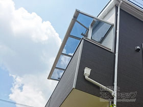 のバルコニー・ベランダ屋根 ソラリア F型 屋根タイプ 単体 積雪〜20cm対応 施工例