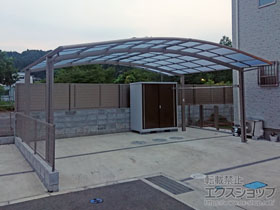 のカーポート ネスカR (ラウンドスタイル) ワイド 積雪〜20cm対応 施工例