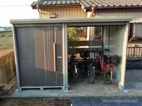 の物置・屋外倉庫 Mr.ストックマン プラスアルファ 多雪型 結露減少型 3347×2290×2110 TP-SZ33R22-B 施工例