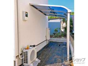 のテラス屋根 プレシオステラス R型 テラスタイプ 単体 積雪〜20cm対応 施工例