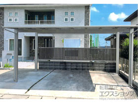 のカーポート エフルージュ ツイン　積雪〜20cm対応 施工例