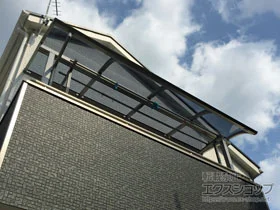 YKKAPのバルコニー屋根 ソラリア R型 屋根タイプ 単体 積雪～20cm対応 施工例