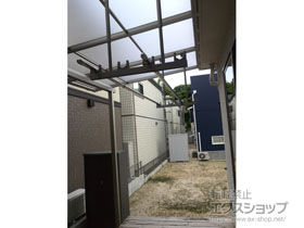 のテラス屋根 ソラリア F型 テラスタイプ 単体 積雪〜20cm対応　※片入隅納まり 施工例