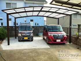 のカーポート ネスカR ワイド 積雪〜20cm対応 台風補償付 施工例