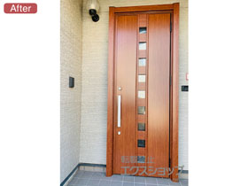 の玄関ドア リシェント玄関ドア3 断熱K4仕様 手動 片開き仕様(ランマ無)R M28型 施工例