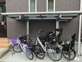 のサイクルポート・駐輪場 エフルージュグランミニ 積雪〜20cm対応 施工例