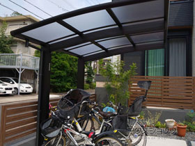 のサイクルポート・駐輪場 レイナポートグランミニZ 積雪〜20cm対応 施工例