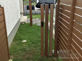 のフェンス・柵 デザイナーズパーツ　枕木材 マテリアルカラー 施工例