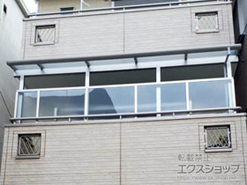 のバルコニー・ベランダ屋根 ソラリア F型 屋根タイプ 単体 積雪〜20cm対応 施工例