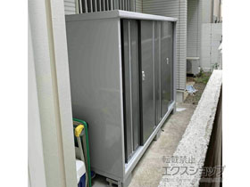 の物置・屋外倉庫 シンプリー 一般型 2160×755×1603 MJX-217D-P-PG 施工例