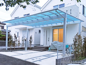 のカーポート エフルージュ ツイン 積雪〜20cm対応（梁2本/8ｍ以下） 施工例