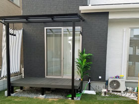 のテラス屋根 ソラリア F型 テラスタイプ 単体 積雪〜20cm対応 施工例