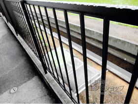 のフェンス・柵 ミエッタフェンス　防犯たて格子タイプ　自由柱施工 施工例