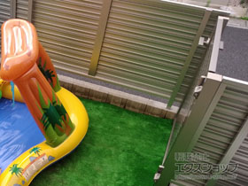 の門扉 プレスタ門扉 5型 横目隠し 片開き 柱使用〈A〉 施工例