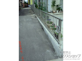 のフェンス・柵 ミエッタフェンス 防犯たて格子タイプ 自由柱施工 施工例