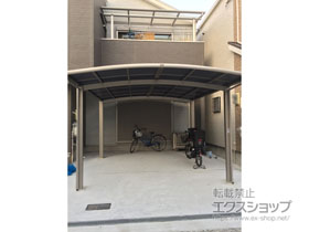 のカーポート ネスカR (ラウンドスタイル) ワイド 積雪〜20cm対応 施工例