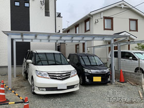 のカーポート ネスカF (フラットスタイル) ワイド 積雪〜20cm対応 施工例