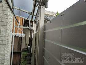 のテラス屋根 ソラリア F型 テラスタイプ 単体 積雪〜20cm対応※前面台形納まり 施工例