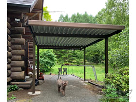 のカーポート ジーポートneo Aタイプ 角柱4本柱 積雪〜100cm対応 施工例