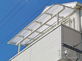 のバルコニー・ベランダ屋根 スピーネ R型 屋根タイプ 単体 積雪〜20cm対応 施工例