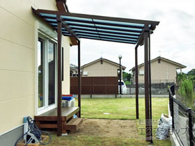 のテラス屋根 ナチュレN 壁寄せ納まり 単体 積雪〜20cm対応 施工例