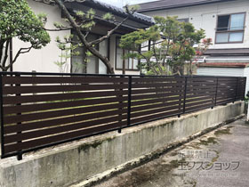 のフェンス・柵 モクアルフェンス 横板タイプ 自由柱施工 施工例