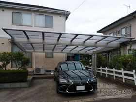 のカーポート エフルージュツインEX 後方支持タイプ 積雪〜20cm対応 施工例