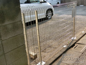 のフェンス・柵 イーネットフェンス1F型 自由柱施工 施工例