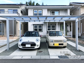 のカーポート ソリッドポート ワイド 積雪〜20cm対応 施工例