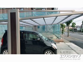 のカーポート アーキフラン ワイド マテリアルカラー 施工例