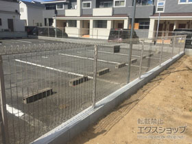 のフェンス・柵 メッシュフェンス G10-R 自由柱施工 施工例