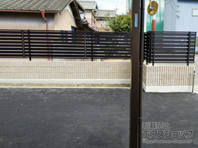 のフェンス・柵 モクアルフェンス 横板タイプ 自由柱タイプ 施工例
