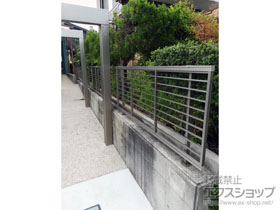 のフェンス・柵 プレスタフェンス 1型 細横桟　フリーポールタイプ 施工例