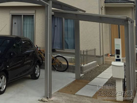 のサイクルポート・駐輪場 エフルージュグランミニ 積雪〜20cm対応 施工例