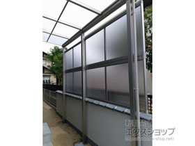 のテラス屋根 ソラリア F型 テラスタイプ 単体 積雪〜20cm対応　※前面台形納まり 施工例