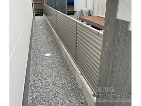 のフェンス・柵 ミエーネフェンス 目隠しルーバータイプ フリーポールタイプ 施工例