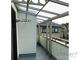 のバルコニー・ベランダ屋根 ソラリア F型 屋根タイプ 単体 積雪〜20cm対応 施工例