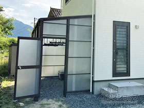 のストックヤード スピーネストックヤードF型  波板タイプ ヤード仕様 積雪〜50cm対応 施工例