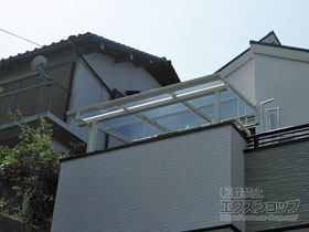 のバルコニー・ベランダ屋根 ソラリア F型 屋根タイプ 単体 積雪〜20cm対応 施工例