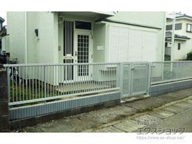 のフェンス・柵 プレスタフェンス 2型 細たて桟 フリーポールタイプ 施工例