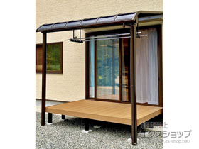 のテラス屋根 プレシオステラスII R型 1500 テラスタイプ 単体　積雪〜50cm対応 施工例