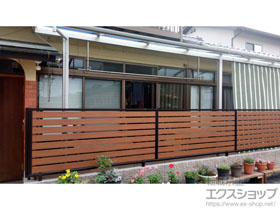 のフェンス・柵 モクアルフェンス 横板タイプ 自由柱施工 施工例